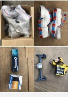 QUANTITY OF ASSORTED PLUMBING ITEMS TO INCLUDE STANLEY MAXSTEEL MULTI ANGLE VICE: LOCATION - LEFT RACK(COLLECTION OR OPTIONAL DELIVERY AVAILABLE)