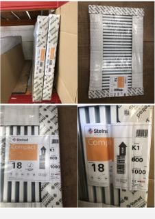 2X STELRAD COMPACT HEATERS SIZE HEIGHT 600MM LENGTH 100MM: LOCATION - LEFT RACK(COLLECTION OR OPTIONAL DELIVERY AVAILABLE)