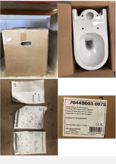 VITRA WHITE CERAMIC TOILET: LOCATION - LEFT RACK(COLLECTION OR OPTIONAL DELIVERY AVAILABLE)