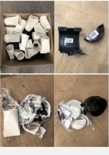 QUANTITY OF ASSORTED PLUMBING ITEMS TO INCLUDE WHITE OSMA PIPE BRACKET: LOCATION - MIDDLE RACK(COLLECTION OR OPTIONAL DELIVERY AVAILABLE)