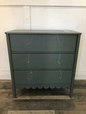 HEM 3 TIER CHEST OF DRAWERS IN GREY RRP £399: LOCATION - FRONT FLOOR(COLLECTION OR OPTIONAL DELIVERY AVAILABLE)