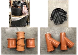 PALLET OF ASSORTED PIPES AND JUNCTION BOXES : LOCATION - REAR FLOOR(COLLECTION OR OPTIONAL DELIVERY AVAILABLE)