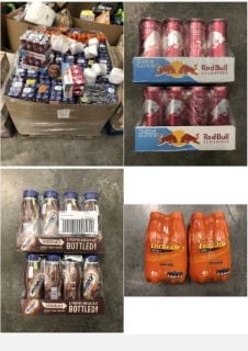 PALLET OF ASSORTED FOOD AND DRINKS TO INCLUDE RED BULL WINTER EDITION 12 PACK SOME ITEMS MAY BE PAST BBD: LOCATION - REAR FLOOR(COLLECTION OR OPTIONAL DELIVERY AVAILABLE)