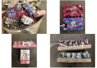 PALLET OF ASSORTED FOOD AND DRINKS TO INCLUDE BARR CHERRYADE FAMILY PACK SOME ITEMS MAY BE PAST BBD: LOCATION - MIDDLE FLOOR(COLLECTION OR OPTIONAL DELIVERY AVAILABLE)