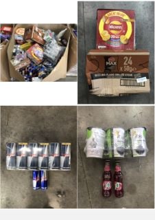 PALLET OF ASSORTED FOOD AND DRINKS TO INCLUDE RED BULL 250ML SOME ITEMS MAY BE PAST BBD: LOCATION - MIDDLE FLOOR(COLLECTION OR OPTIONAL DELIVERY AVAILABLE)