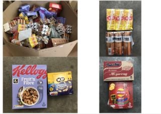 PALLET OF ASSORTED FOOD AND DRINKS TO INCLUDE KELLOGGS FRUIT N FIBRE SOME ITEMS MAY BE PAST BBD: LOCATION - MIDDLE FLOOR(COLLECTION OR OPTIONAL DELIVERY AVAILABLE)