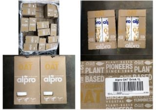 PALLET OF ALPRO CREAMY OAT DRINKS BBD 21/10/24: LOCATION - MIDDLE FLOOR(COLLECTION OR OPTIONAL DELIVERY AVAILABLE)