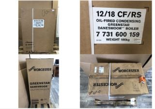 12/18 CF/RS OIL FILLED CONDENSING GREENSTAR DANESMOOR BOILER RRP £2295: LOCATION - FRONT FLOOR(COLLECTION OR OPTIONAL DELIVERY AVAILABLE)