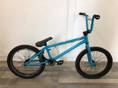 MONGOOSE BMX IN LIGHT BLUE 12" FRAME 20" WHEELS SINGLE SPEED:: LOCATION - MIDDLE FLOOR(COLLECTION OR OPTIONAL DELIVERY AVAILABLE)