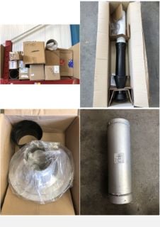 QUANTITY OF ASSORTED PLUMBING ITEMS TO INCLUDE VOKERA 1 MTR EXTENSION FOR 80/125 SYSTEM: LOCATION - LEFT RACK(COLLECTION OR OPTIONAL DELIVERY AVAILABLE)