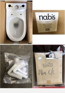 NAB ALIA WHITE CERAMIC TOILET : LOCATION - LEFT RACK(COLLECTION OR OPTIONAL DELIVERY AVAILABLE)