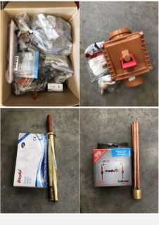 QUANTITY OF ASSORTED PLUMBING ITEMS TO INCLUDE CENTER EQUAL T JOINT COPPER PIPE: LOCATION - LEFT RACK(COLLECTION OR OPTIONAL DELIVERY AVAILABLE)