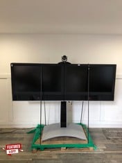 2 X 42" VIDEO CONFERENCING MONITOR, POLYCOM STAND AND MPTZ-6 EAGLE EYE VIDEO CONFERENCING CAMERA - COLLECTION ONLY - LOCATION REAR FLOOR