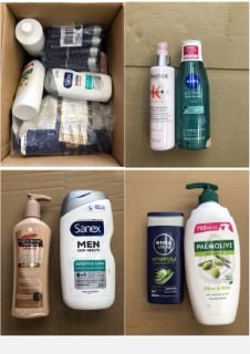 QUANTITY OF ASSORTED BEAUTY ITEMS TO INCLUDE NIVEA MEN ENERGY SHOWER GEL - COLLECTION ONLY - LOCATION RIGHT RACK