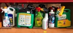 QUANTITY OF ASSORTED GARDEN ITEMS TO INCLUDE ROUND UP FAST ACTION TOTAL WEED KILLER 3L - COLLECTION ONLY - LOCATION RIGHT RACK