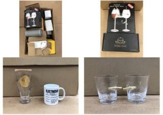 QUANTITY OF ASSORTED GLASSWARE TO INCLUDE CROWLEY CRYSTAL DRINKING GLASS - COLLECTION ONLY - LOCATION RIGHT RACK