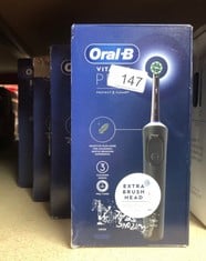 QUANTITY OF HEALTH & BEAUTY ITEMS TO INCLUDE ORAL-B VITALITY PRO ELECTRIC TOOTHBRUSHES FOR ADULTS, FOR HIM / HER, 1 HANDLE, 2 TOOTHBRUSH HEADS, 3 BRUSHING MODES INCLUDING SENSITIVE PLUS, 2 PIN UK PLU