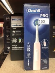 QUANTITY OF HEALTH & BEAUTY ITEMS TO INCLUDE ORAL-B PRO 1 ELECTRIC TOOTHBRUSH FOR ADULTS WITH 3D CLEANING, 1 TOOTHBRUSH HEAD, GUM PRESSURE CONTROL, 2 PIN UK PLUG, PINK: LOCATION - B