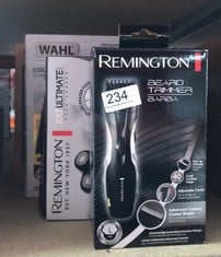 QUANTITY OF HEALTH & BEAUTY ITEMS TO INCLUDE REMINGTON BARBA BEARD TRIMMER (ADVANCED CERAMIC BLADES, POP-UP DETAIL TRIMMER, ADJUSTABLE ZOOM WHEEL, 9 LENGTH SETTINGS, COMB ATTACHMENT, CORD OR CORDLESS