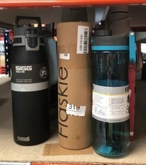 QUANTITY OF SPORTS & EXERCISE ITEMS TO INCLUDE SIGG - STAINLESS STEEL WATER BOTTLE - SHIELD ONE BLACK - SUITABLE FOR CARBONATED BEVERAGES - LEAKPROOF - LIGHTWEIGHT - BPA FREE - BLACK - 1 L: LOCATION