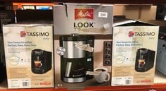 QUANTITY OF KITCHEN & APPLIANCES ITEMS TO INCLUDE TASSIMO BY BOSCH SUNY 'SPECIAL EDITION' TAS3102GB COFFEE MACHINE,1300 WATT, 0.8 LITRE - BLACK:: LOCATION - D