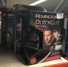 QUANTITY OF HEALTH & BEAUTY ITEMS TO INCLUDE REMINGTON QUICK CUT HAIR CLIPPERS (CORDLESS, 40-MINUTE USAGE, QUICK CHARGE, CURVE CUT BLADE TECHNOLOGY, CLEANER MORE EVEN CUT, GRADING, TAPERING & TRIMMIN