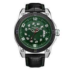 GAMAGES OF LONDON LIMITED EDITION HAND ASSEMBLED ADVENTURER AUTOMATIC GREEN STEEL WATCH SKU:GA1653 RRP £705: LOCATION - TOP 50 RACK