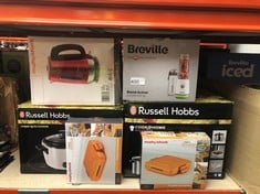 QUANTITY OF KITCHEN & APPLIANCES ITEMS TO INCLUDE MORPHY RICHARDS MICO MICROWAVE TOASTIE SANDWICH MAKER AND GRILL, SILICONE MICROWAVABLE COOKWARE, NON-STICK COATING, HEATWAVE TECHNOLOGY, ORANGE, 5116