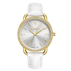 GAMAGES OF LONDON LADIES SYMPHONY CRYSTAL WHITE WATCH SKU:GAW081 RRP £605:: LOCATION - TOP 50 RACK