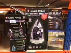 QUANTITY OF KITCHEN & APPLIANCES ITEMS TO INCLUDE RUSSELL HOBBS SUPREME STEAM IRON, POWERFUL VERTICAL STEAM FUNCTION, NON-STICK STAINLESS STEEL SOLEPLATE, EASY FILL 300ML WATER TANK, 110G STEAM SHOT,