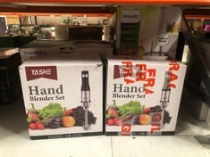 QUANTITY OF ITEMS TO INCLUDE YASHE HAND BLENDER SET: LOCATION - E