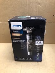 PHILIPS SHAVER SERIES 9000 PRESTIGE WET & DRY ELECTRIC SHAVER LIFT & CUT SHAVING SYSTEM SKINIQ TECHNOLOGY, BEARD STYLER, NOSE TRIMMER, QI CHARGING PAD, MODEL SP9885/35 BRIGHT CHROME BRUSHED: LOCATION