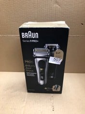 BRAUN SERIES 9 PRO+ ELECTRIC SHAVER FOR MEN, 5 PRO SHAVE ELEMENTS & PRECISION LONG HAIR PRO TRIMMER, POWERCASE, 9527S, SILVER, RATED WHICH BEST BUY.: LOCATION - E