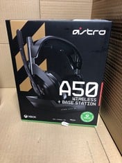 ASTRO GAMING A50 WIRELESS GAMING HEADSET + CHARGING BASE STATION, GAME/VOICE BALANCE CONTROL, 2.4 GHZ WIRELESS, 15 M RANGE, FOR XBOX SERIES X|S, XBOX ONE, PC, MAC - BLACK/GOLD.: LOCATION - F