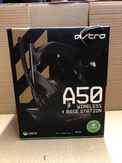 ASTRO GAMING A50 WIRELESS GAMING HEADSET + CHARGING BASE STATION, GAME/VOICE BALANCE CONTROL, 2.4 GHZ WIRELESS, 15 M RANGE, FOR XBOX SERIES X|S, XBOX ONE, PC, MAC - BLACK/GOLD.: LOCATION - F