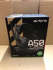 ASTRO GAMING A50 WIRELESS GAMING HEADSET + CHARGING BASE STATION, GAME/VOICE BALANCE CONTROL, 2.4 GHZ WIRELESS, 15 M RANGE, FOR XBOX SERIES X|S, XBOX ONE, PC, MAC - BLACK/GOLD.: LOCATION - F