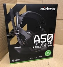 ASTRO GAMING A50 WIRELESS GAMING HEADSET + CHARGING BASE STATION, GAME/VOICE BALANCE CONTROL, 2.4 GHZ WIRELESS, 15 M RANGE, FOR XBOX SERIES X|S, XBOX ONE, PC, MAC - BLACK/GOLD.: LOCATION - F