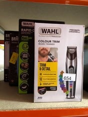 QUANTITY OF HEALTH & BEAUTY ITEMS TO INCLUDE WAHL COLOUR TRIM STUBBLE AND BEARD TRIMMER, TRIMMERS FOR MEN, BEARD TRIMMING KIT, MEN’S STUBBLE TRIMMERS, RECHARGEABLE TRIMMER, MALE GROOMING SET, BEARD C