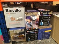 QUANTITY OF KITCHEN & APPLIANCES ITEMS TO INCLUDE BREVILLE DIAMONDXPRESS STEAM IRON | 3100 W | 200G STEAM SHOT | MULTI-DIRECTIONAL DIAMOND CERAMIC SOLEPLATE | 400 ML EASY-FILL WATER TANK WHITE & ROSE