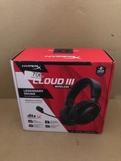 HYPERX CLOUD III WIRELESS – GAMING HEADSET FOR PC, PS5, PS4, UP TO 120-HOUR BATTERY, 2.4GHZ WIRELESS, 53MM ANGLED DRIVERS, MEMORY FOAM, DURABLE FRAME, 10MM MICROPHONE, BLACK..: LOCATION - G