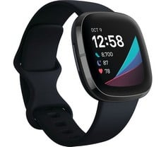 FITBIT SENSE ADVANCED SMARTWATCH WITH TOOLS FOR HEART HEALTH, STRESS MANAGEMENT & SKIN TEMPERATURE TRENDS, RRP £194: LOCATION - D RACK