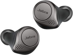 JABRA ELITE 75T EARBUDS - ACTIVE NOISE CANCELLING WIRELESS BLUETOOTH EARBUDS FOR IN EAR TRUE WIRELESS CALLS AND MUSIC - TITANIUM BLACK: LOCATION - C RACK