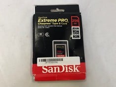 SANDISK 256GB EXTREME PRO CFEXPRESS TYPE B CARD MEMORY CARD (ORIGINAL RRP - £200).: LOCATION - J