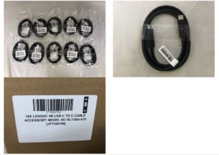 10X LENOVO 1M USB C TO C CABLE  ACCESSORY: MODEL NO SC11B41470: LOCATION - D