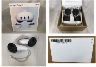 META QUEST 3 128GB V.R HEADSET (ORIGINAL RRP - £479): MODEL NO S3A: LOCATION - J