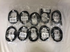 10X LENOVO 1M USB C TO C CABLE  ACCESSORY: MODEL NO SC11B41470: LOCATION - D