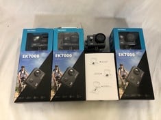 4X AKASO ACTION CAMERAS MODEL NUMBER EK7000  CAMERA.: LOCATION - B