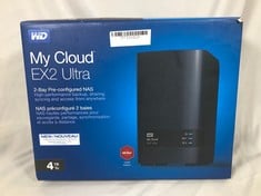 WD EX 2 ULTRA 4TB MY CLOUD: MODEL NO WDBVBZ0040JCH: LOCATION - J