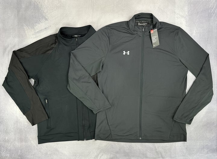 Under Armour Zip Up Tops 2x Units - Size Xl & XXL 2XL (VAT ONLY PAYABLE ON BUYERS PREMIUM)