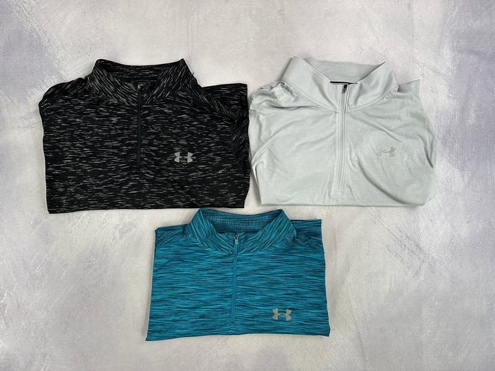 Under Armour 1/4 Zip Tops 3x Units - Size XXL 2XL (VAT ONLY PAYABLE ON BUYERS PREMIUM)